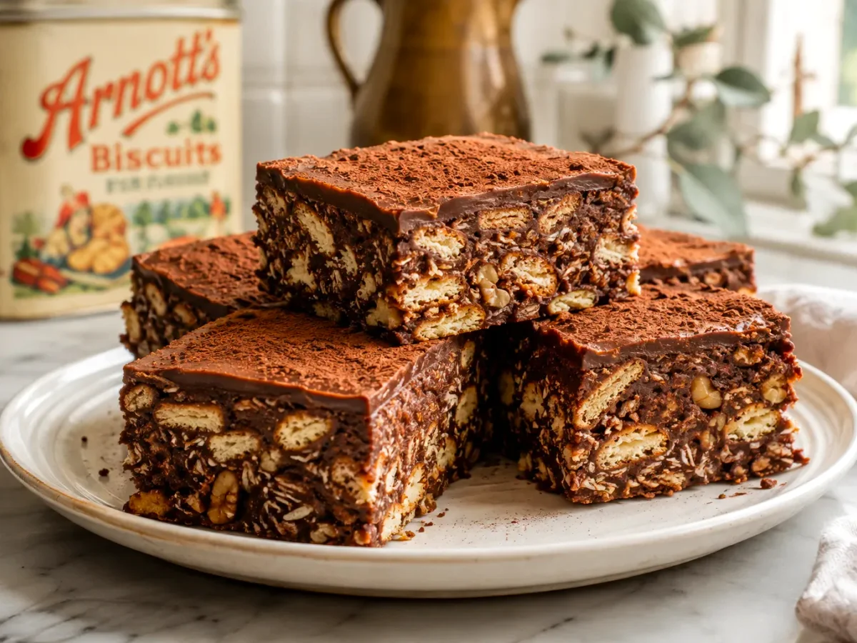 No-Bake Cherry Ripe Slice