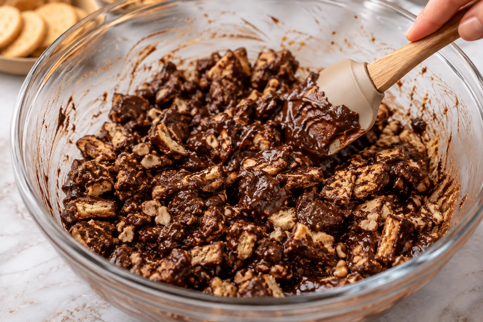 Mixing wet and dry ingredients