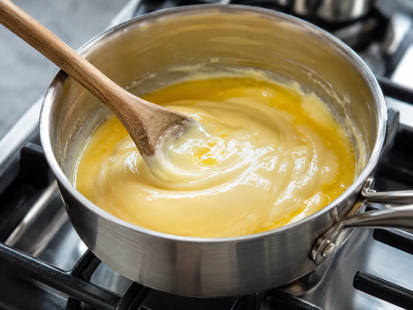 Melt butter and stir in sweetened condensed milk