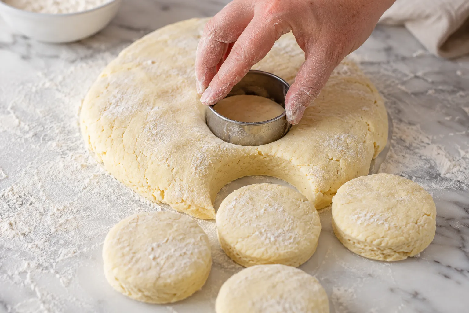 Cutting rounds with scone cutter