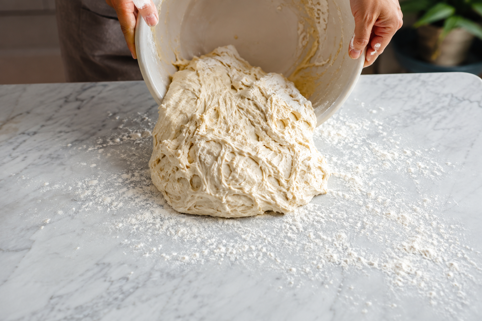 Turning out dough