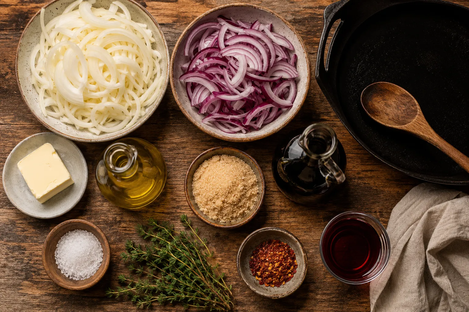 Ingredients for Onion Jam