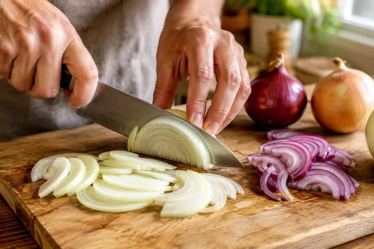 Slicing onions