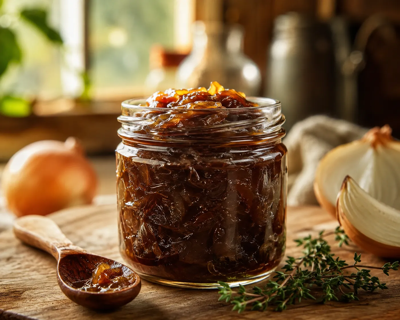 Cooling the onion jam