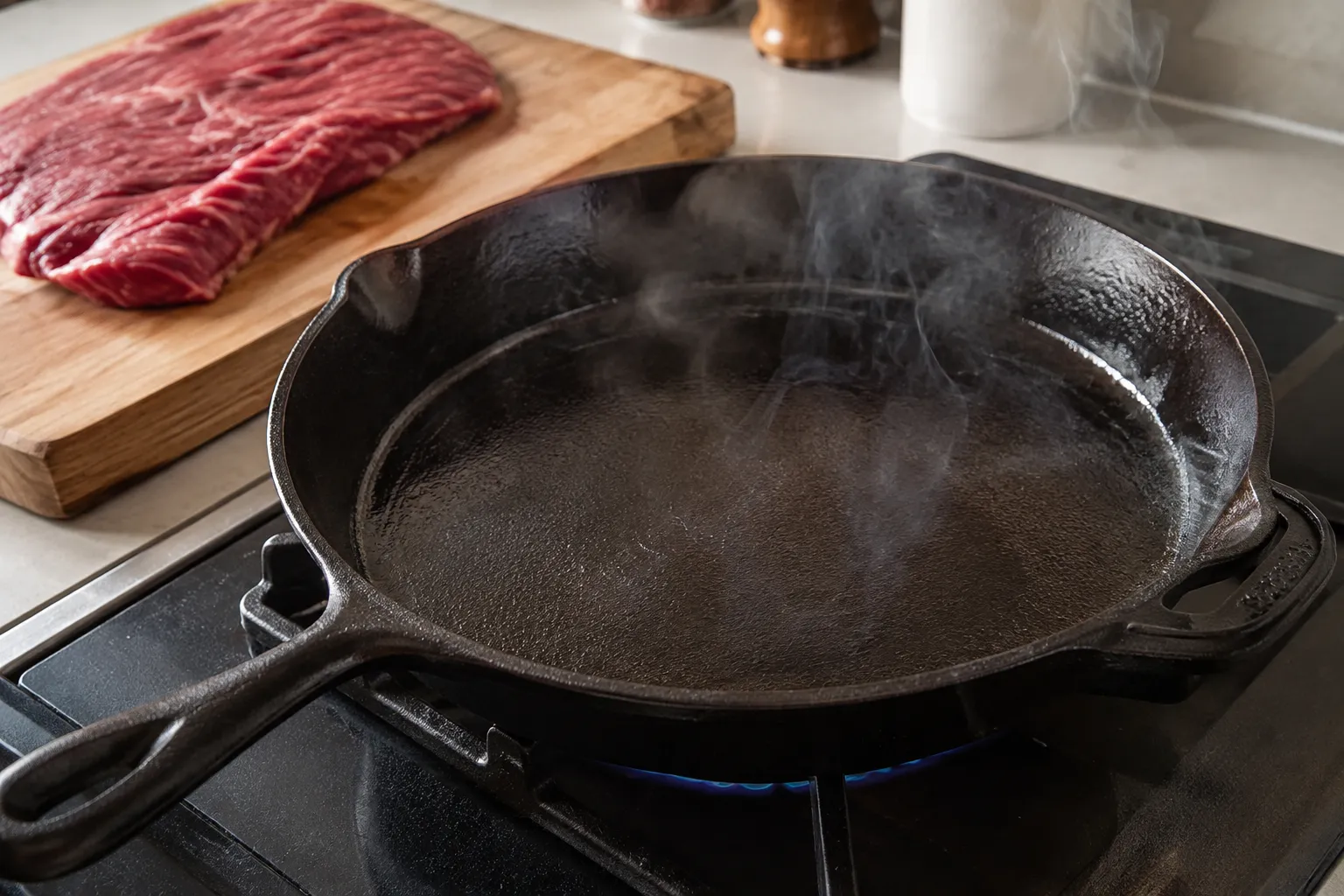 Step 2 — Heat the Cast-Iron Pan